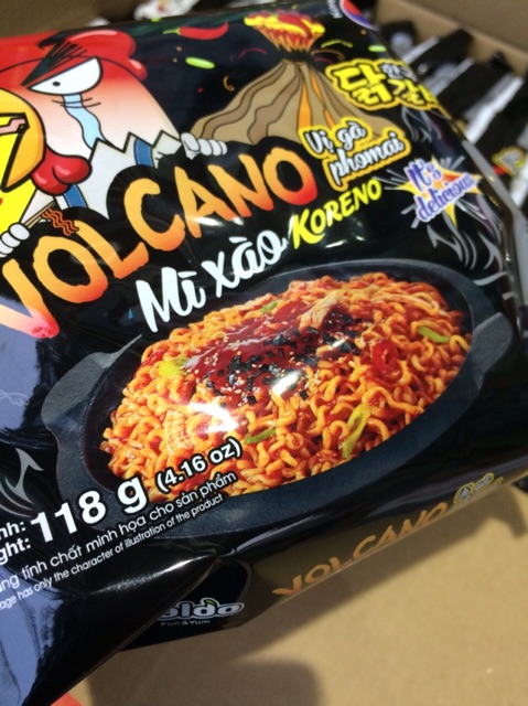 Gói Mỳ Xào Cay Volcano Koreno Paldo Gà Phomai 118g | BigBuy360 - bigbuy360.vn