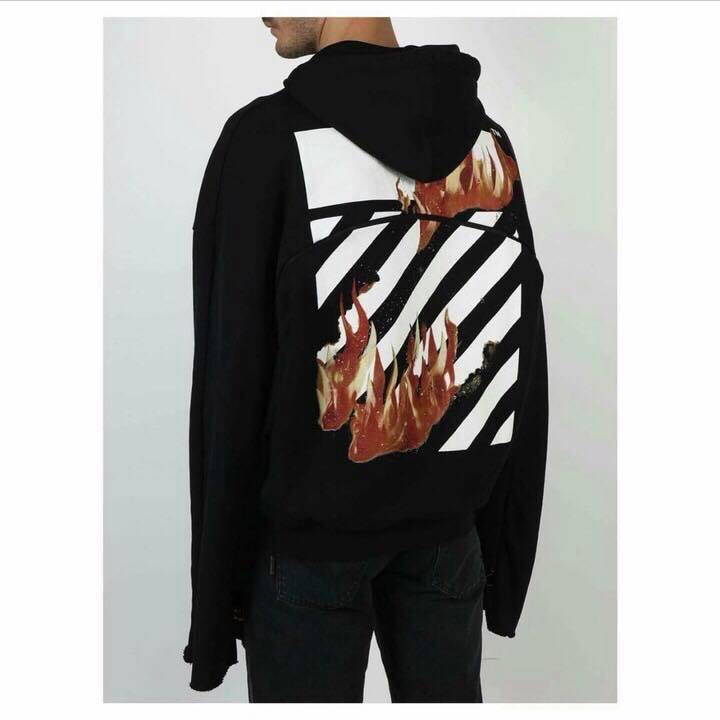 Áo Hoodie Off White lửa (UNISEX)