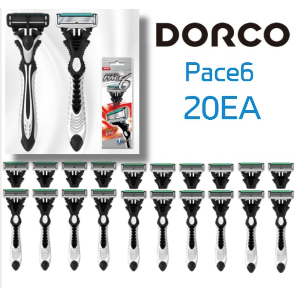 Dao cạo râu 6 lưỡi dùng một lần DORCO KOREA Pace6 (20EA)
