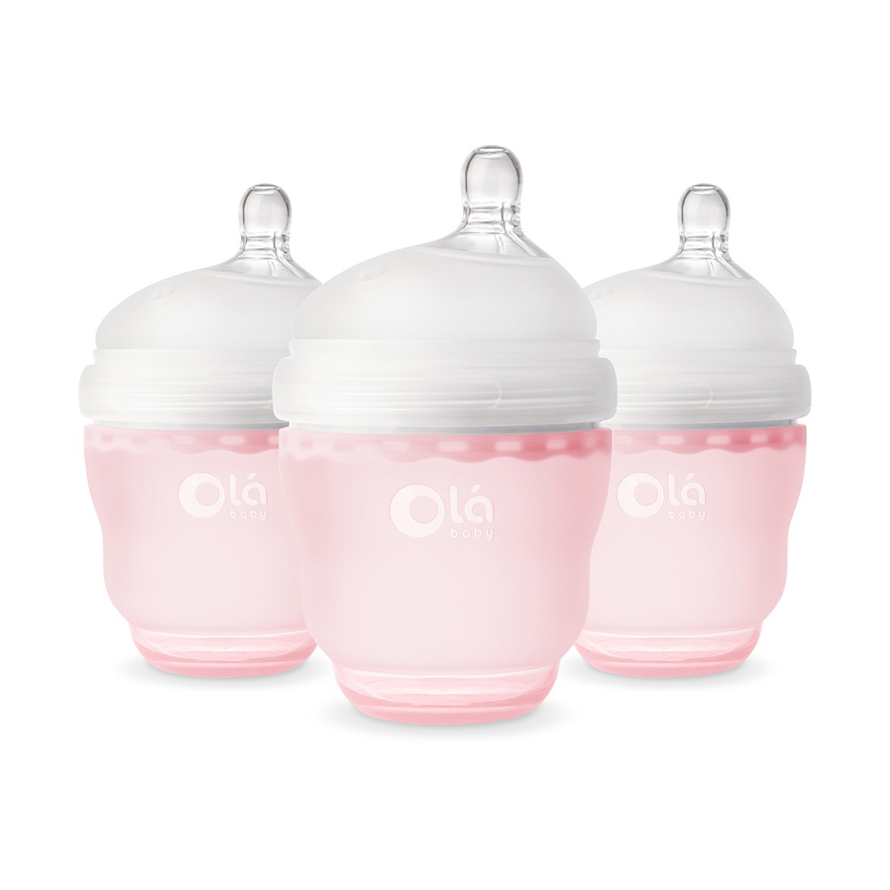 Bình sữa Olababy 120ml - Hồng