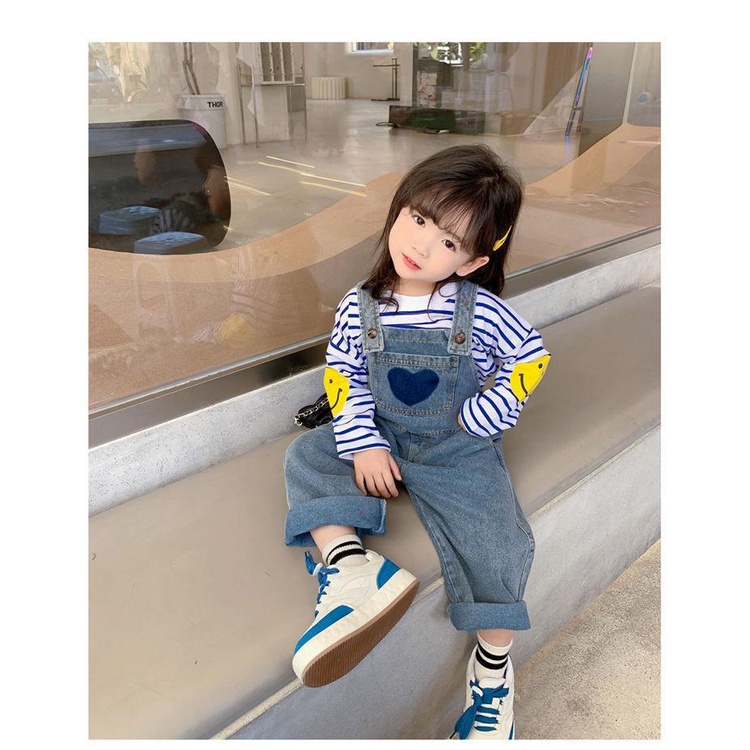 [Babycat] Hàng Có Sẵn Quần Yếm Denim Mùa Thu Phong Cách Nhật Bản Kiểu Mới Hàn Quốc Cho Bé Gái
