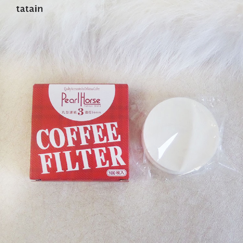 [TAT] 100pcs Round Coffee Filter Paper Moka Pot Coffee Maker Filter Tools No.3 /No.6 CVX
