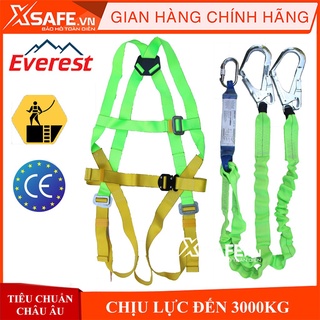 Mua Dây an toàn toàn thân Everest 2 móc thép có chống sốc (khóa bấm) Dây đai an toàn toàn thân 2 móc chính hãng