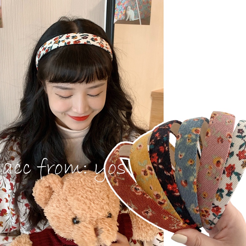 Băng đô cài tóc bọc vải hoa xinh xắn HOT cho nữ YOS