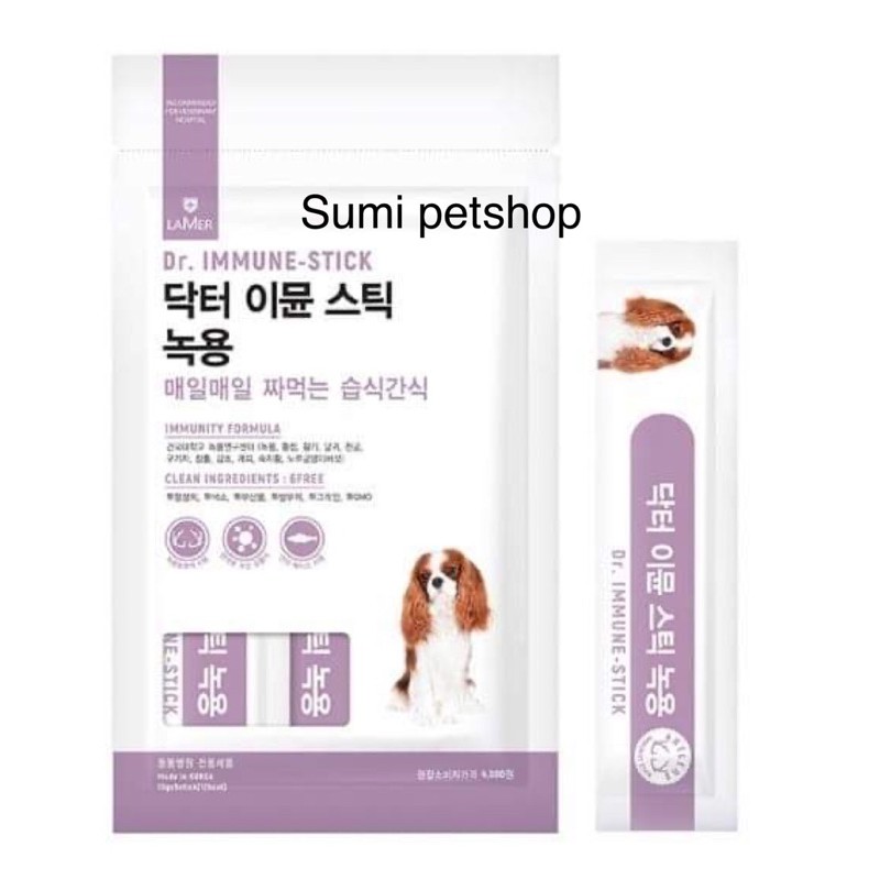 Snack ăn vặt cho chó mèo vị nhung hươu cao cấp Dr.Immune Stick (Antless) nhập  khẩu  Hàn quốc