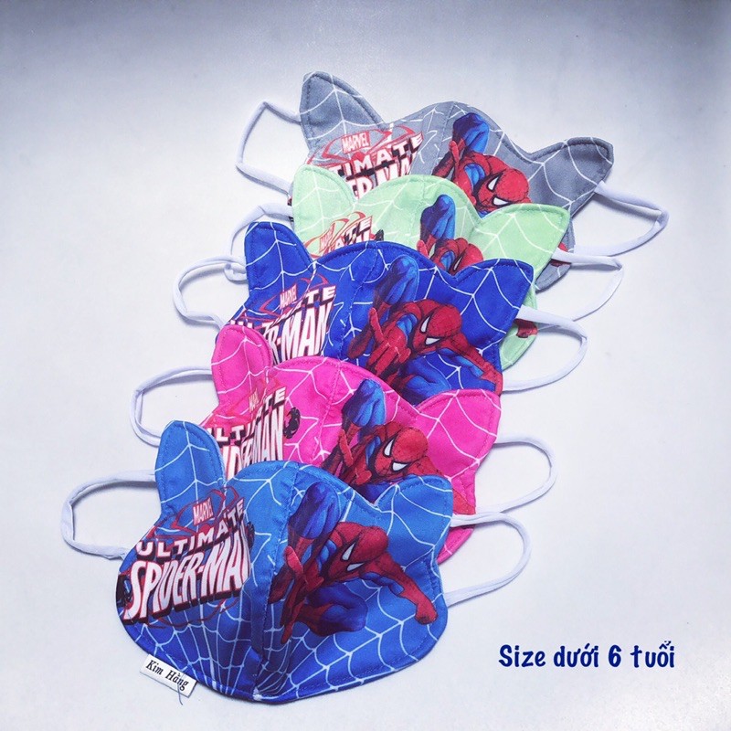 Khẩu trang vải Hello Kitty, Elsa, Nhện  20k/1c