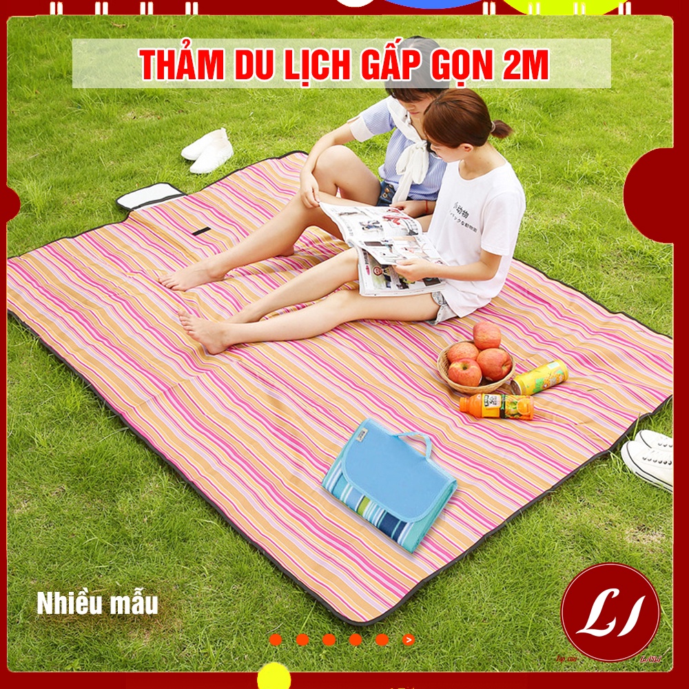 Thảm du lịch - Picnic gấp gọn chống thấm bền đẹp, tiện lợi (2 x1,5m) - Nhiều mẫu
