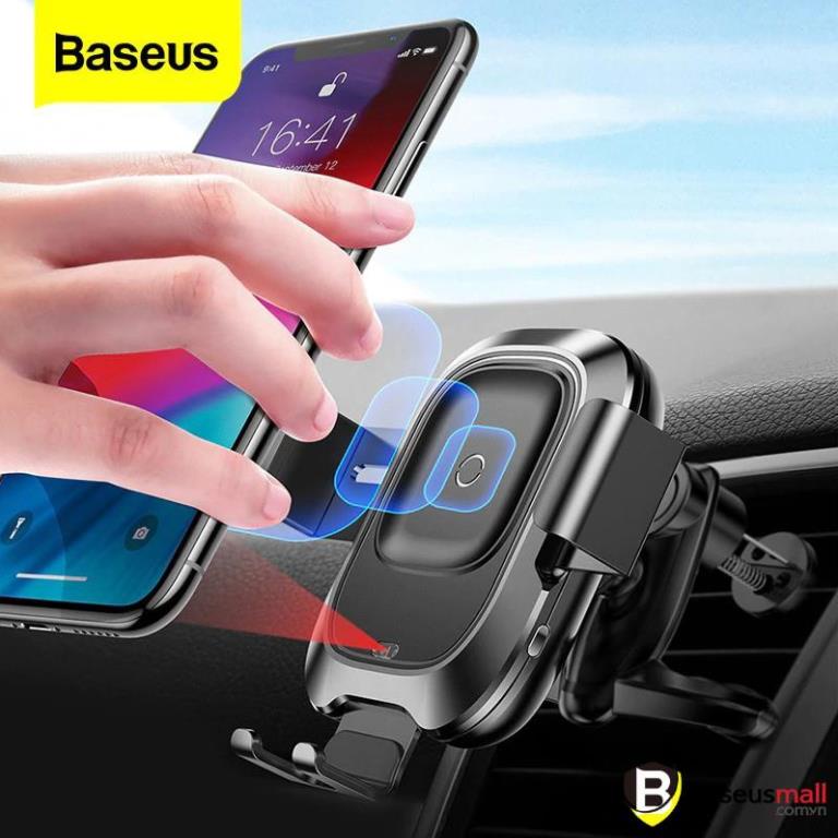 Baseus -BaseusMall VN Đế giữ điện thoại trên xe hơi tích hợp sạc không dây Baseus Smart Vehicle Bracket Wireless Charger