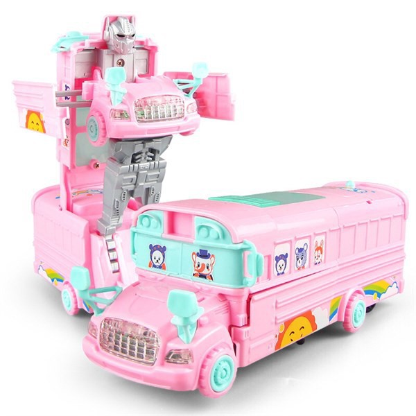 Đồ chơi robot biến hình thành xe bus có nhạc đèn vui nhộn.999G-51AS .Thế giới đồ chơi trẻ em-kidstoys tv