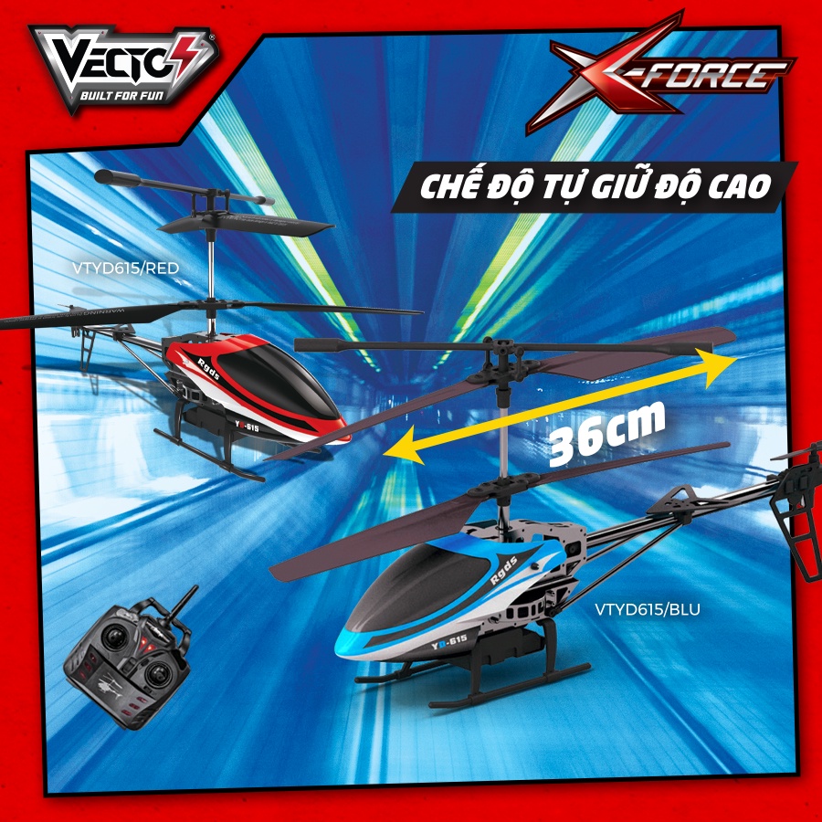 Đồ Chơi Máy Bay Trực Thăng Điều Khiển Từ Xa X-Force(Xanh Dương) VTYD615/BLU