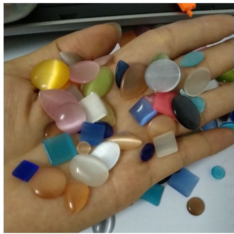 10gam Mặt đá dán mắt mèo hỗn hợp