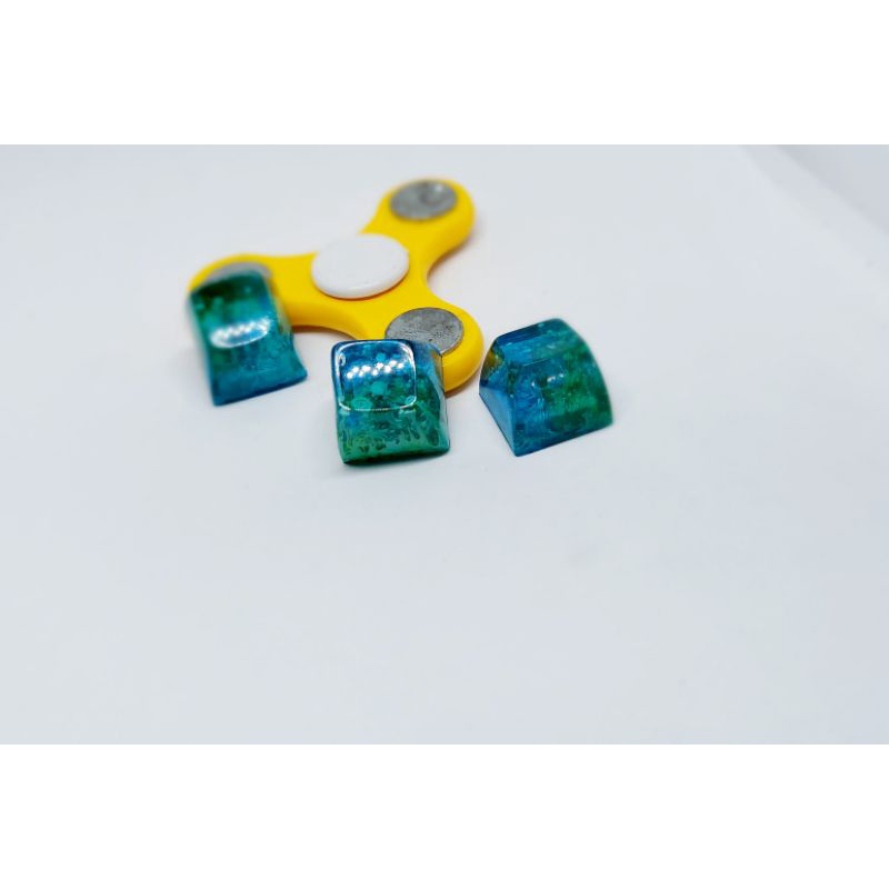 Keycap artisan SA R1 tone lá dương trang trí bàn phím cơ gaming.