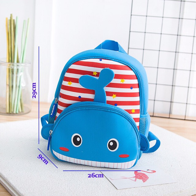 Balo Cho Bé Mẫu Giáo Mầm Non TOCHANG FREE SHIPBalo Trẻ Em Bé Trai Bé Gái Hình Động Vật Nghộ Nghĩnh Chống Thấm Nước.