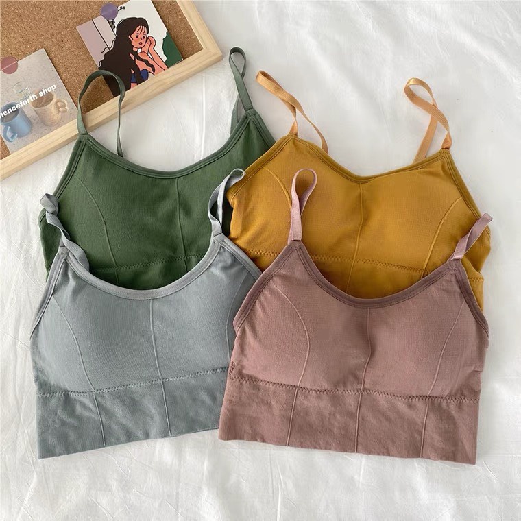 Áo bra 2 dây thể thao chất len tăm mềm mịn cho nữ THE CELYNBRA - AL01