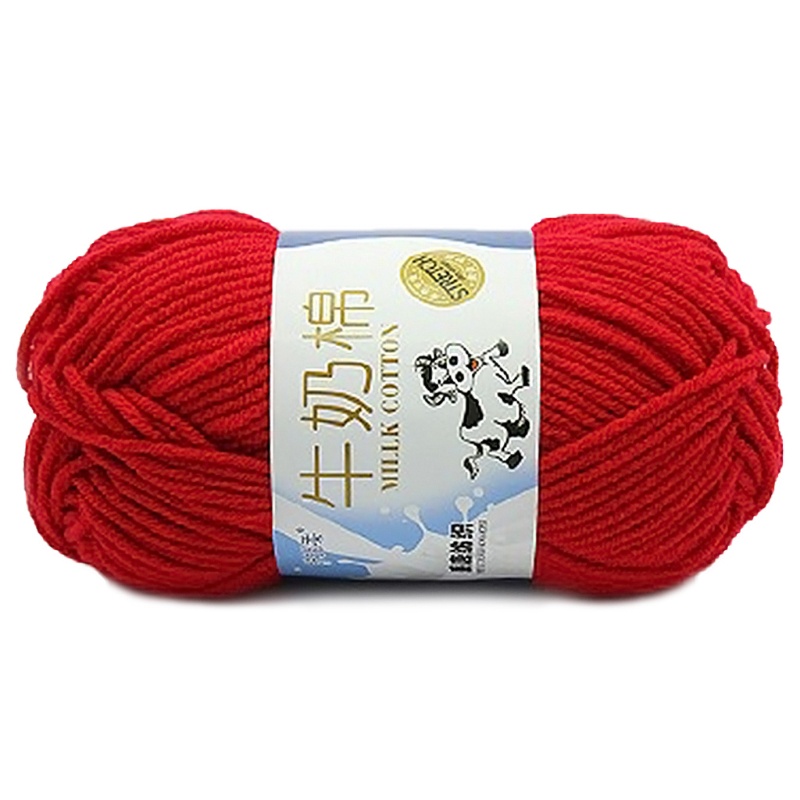 Cuộn Len Cotton Sữa Mềm Dùng Đan Khăn Choàng DIY