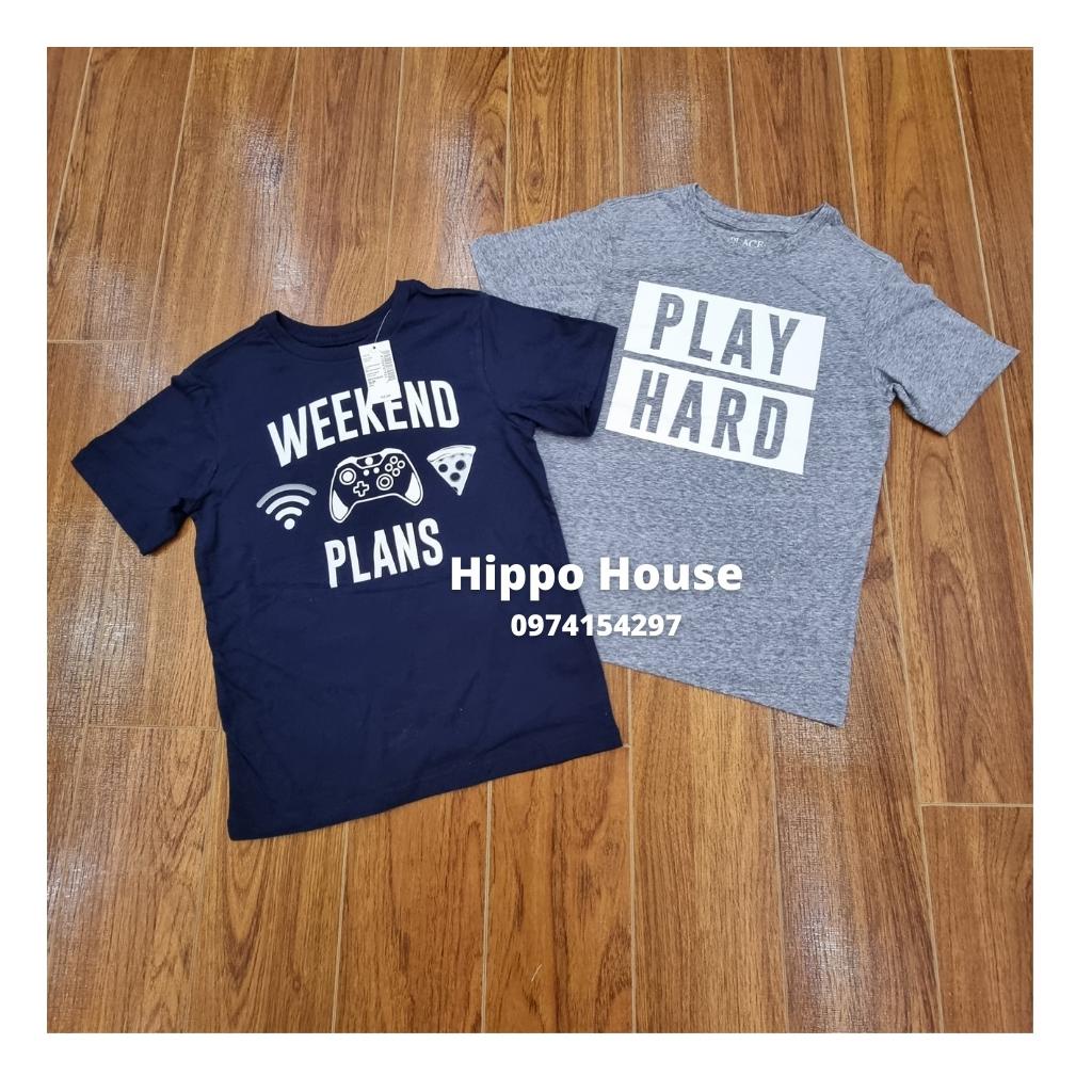 Áo Phông Áo Thun Cộc Tay bé Trai Size Đại Xuất Dư Cotton Mềm Mịn Mỏng Mát Hippo House