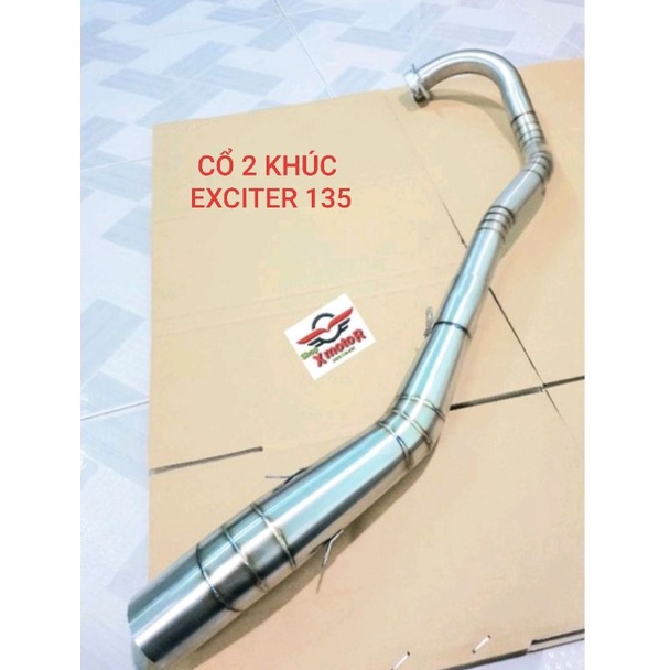 Cổ pô  Exciter 135 cổ INOX 304 gắn pô độ