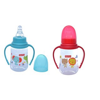 Bình sữa cổ rộng tay cầm núm silicone Fisher Price FP08 330ml - BM