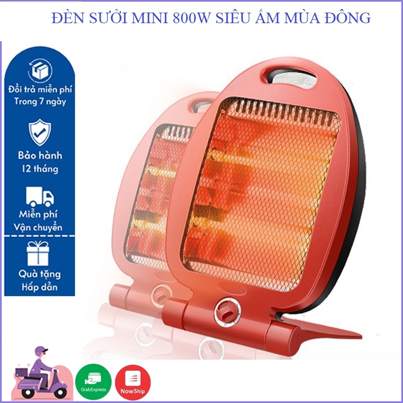 Quạt sưởi mùa đông, đèn sưởi 2 bóng halogen Lion Japan, công nghệ chống cháy, tiết kiệm điện năng, bảo hành 12 tháng