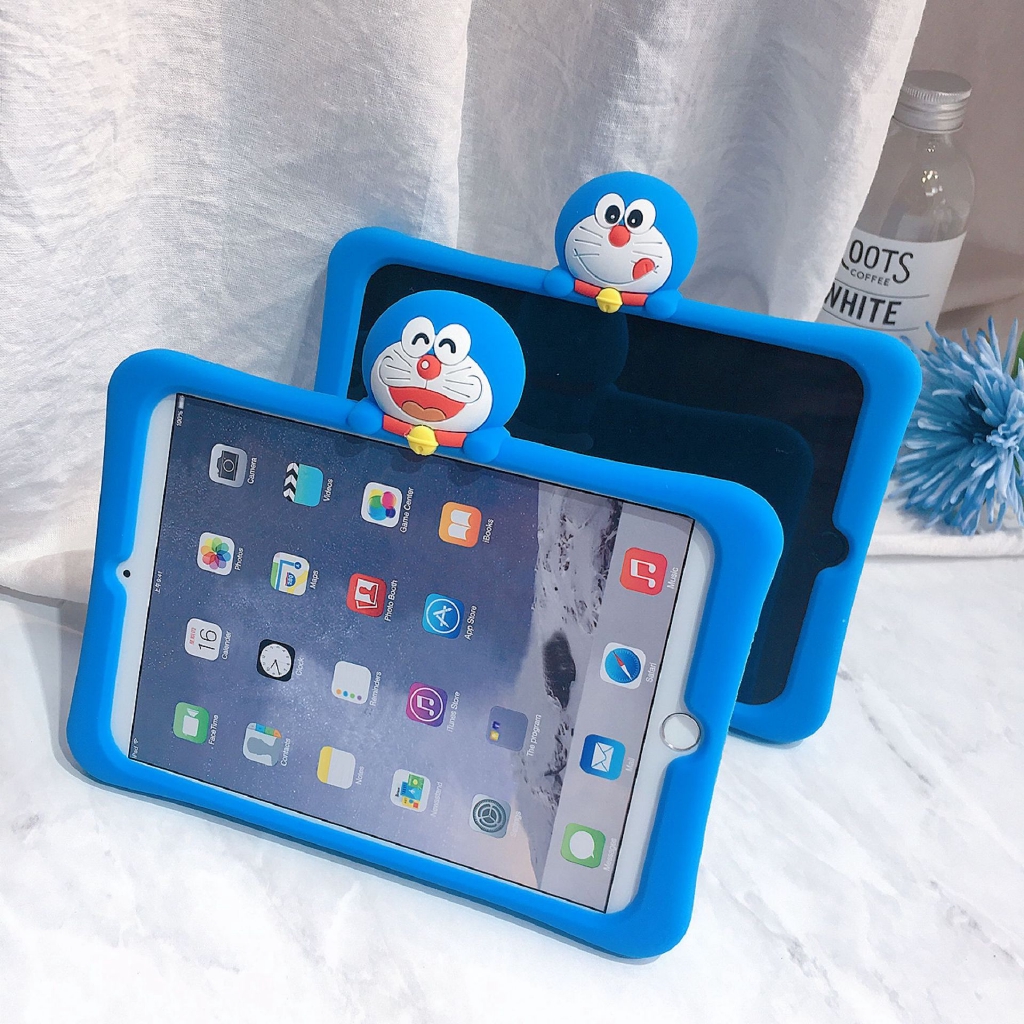 Ốp bảo vệ kiêm giá đỡ họa tiết Doraemon cho iPad mini 1/2/3/4 và iPad air 1/2 9.7 2017 2018 air 4 10.9 2020
