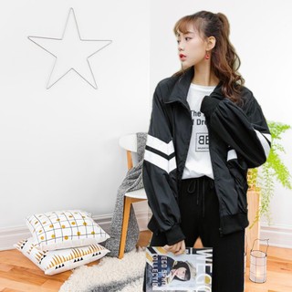 áo khoác nữ form lửng phối sọc tay hot hit 0066