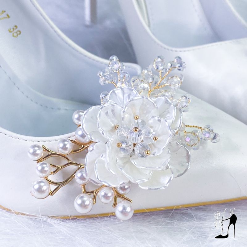 Giày cưới Elie_Bạch Ngọc Hoa _ Miễn phí khắc tên trên giày