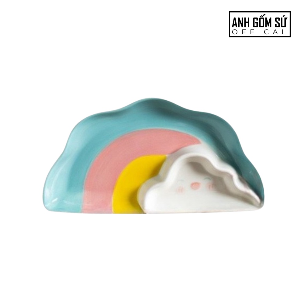 Bộ bát đĩa ăn dặm cho bé dễ thương họa tiết cầu vồng
