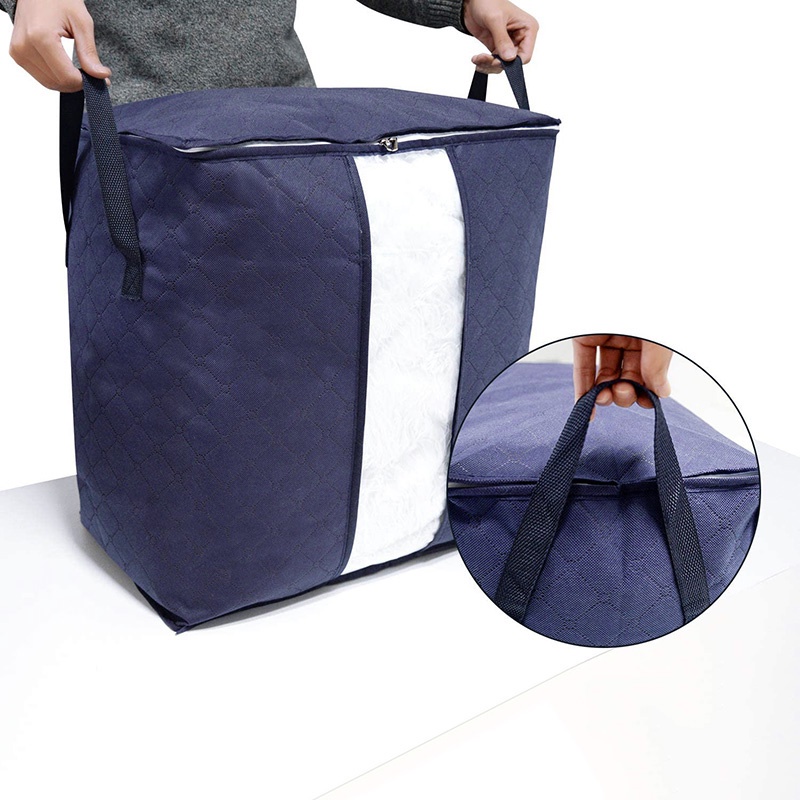 Túi Đựng Quần Áo Bằng Vải Không Dệt Chống Ẩm Sức Chứa Lớn Tiện Dụng
