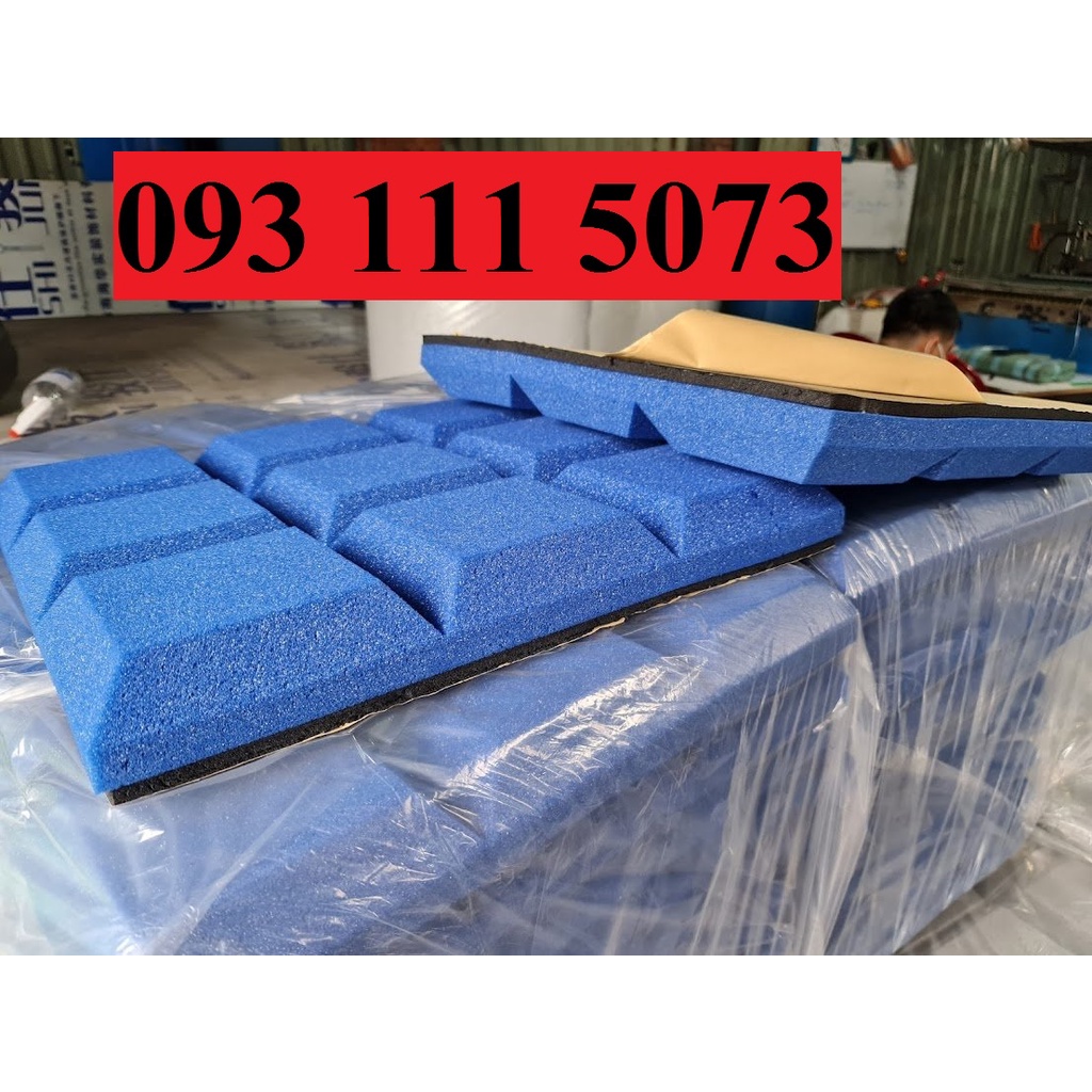 Mút tiêu âm cách âm vuông nấm to  tích hợp cao su chống rung 50x50x6cm