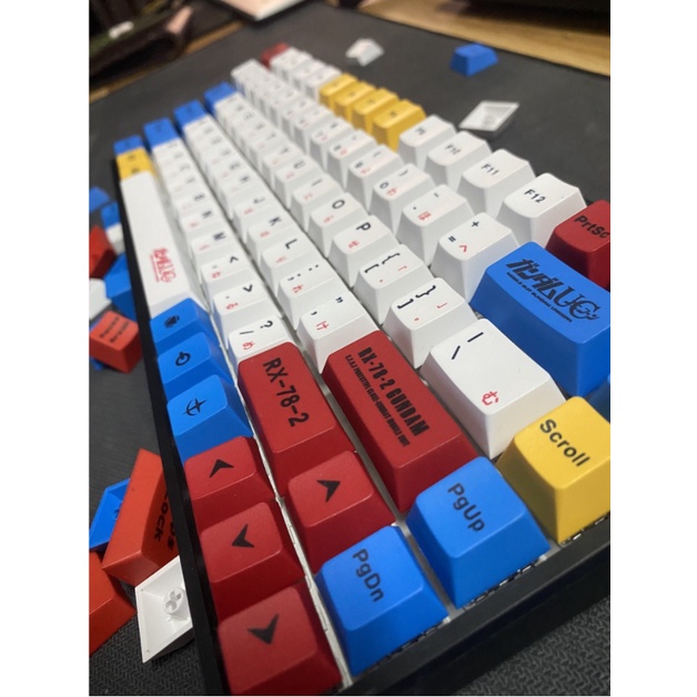 Keycap Gundam - keycap PBT - profile CHERRY - Dyesub - 108 nút cho bàn phím cơ