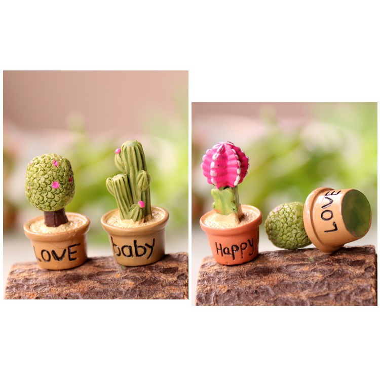 Set 7 Chậu Cây Cảnh Mini 4cm Xinh Xắn Dùng Để Trang Trí