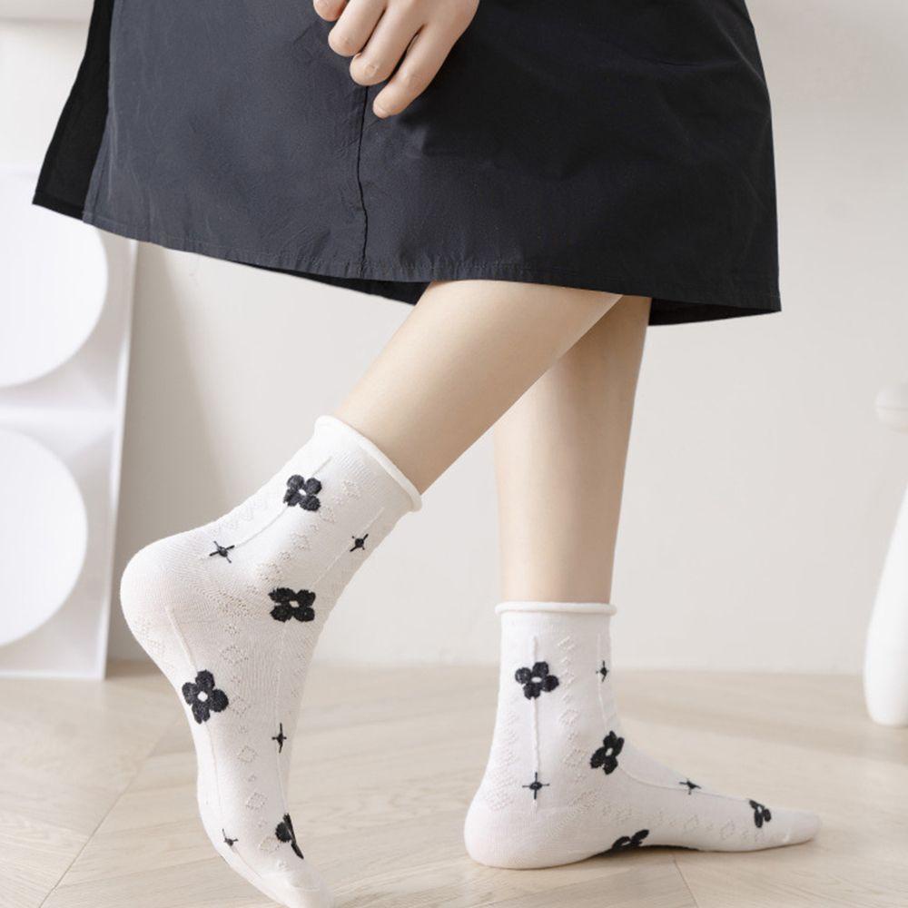 Vớ Đồng Phục Họa Tiết Lá Cây Dễ Thương Phong Cách Hàn Quốc 1 Cho Nữ