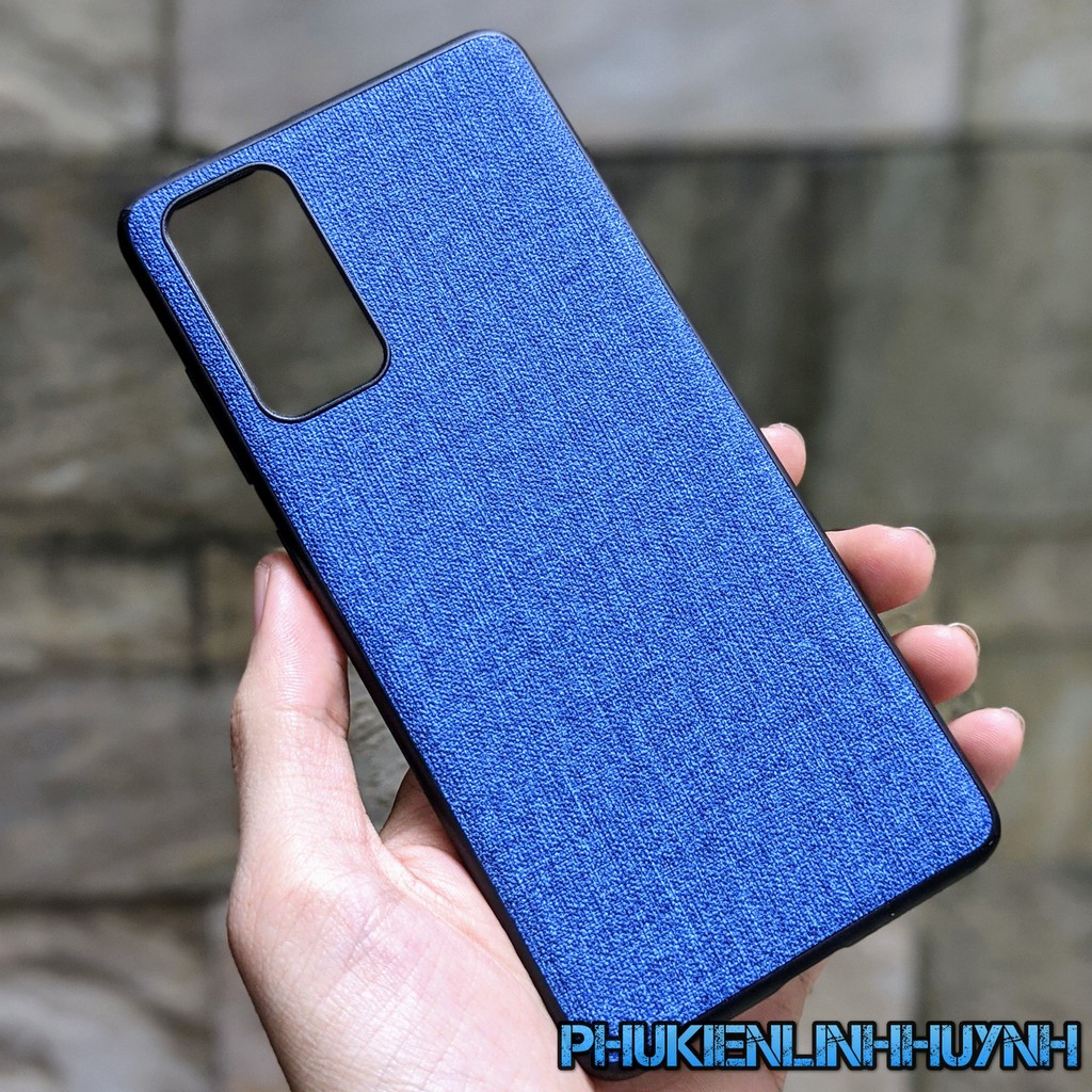 Samsung Galaxy S20 FE_Ốp lưng vân vải Jean 1 màu chống bán vân tay