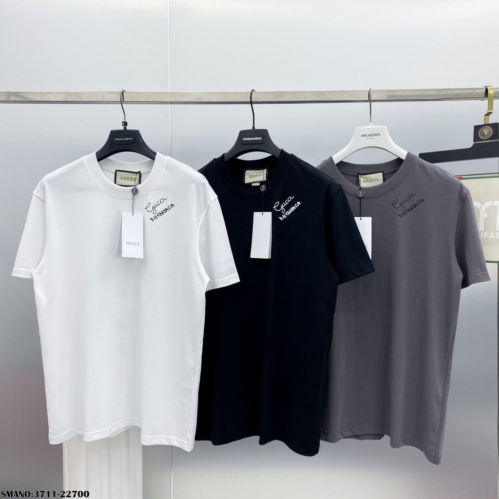 Áo phông nam chữ in GUCCi Balen siêu hot_Áo phông nam SPF cao cấp