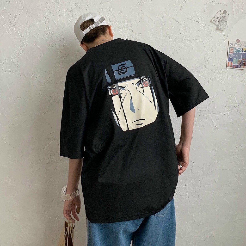 Áo Thun Tay Lỡ In Hình UCHIHA ITACHI Form Rộng 40-70kg Unisex Nam Nữ ANH DUY SHOP AT14