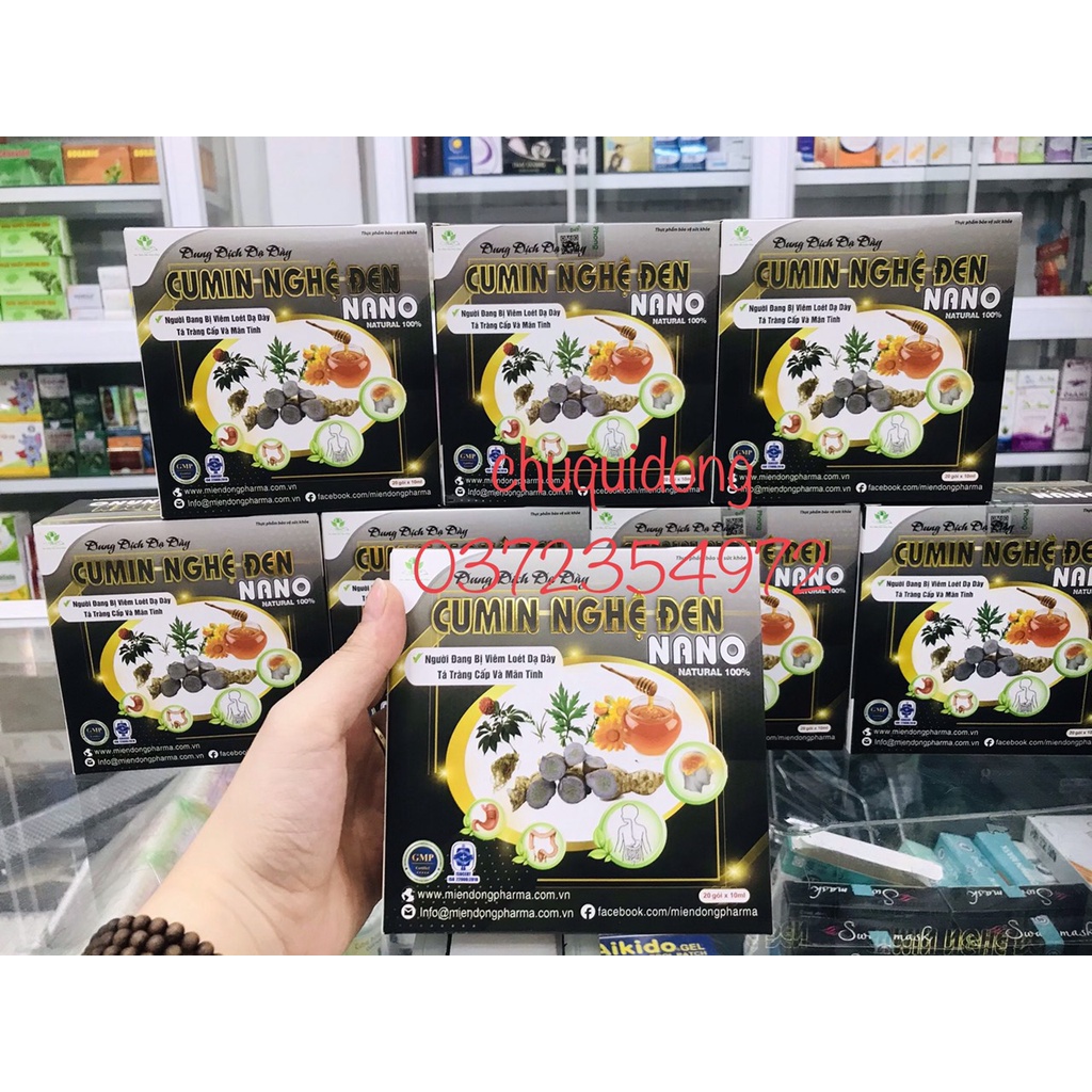 Nghệ đen nano cumin viêm dạ dày hộp 20 gói