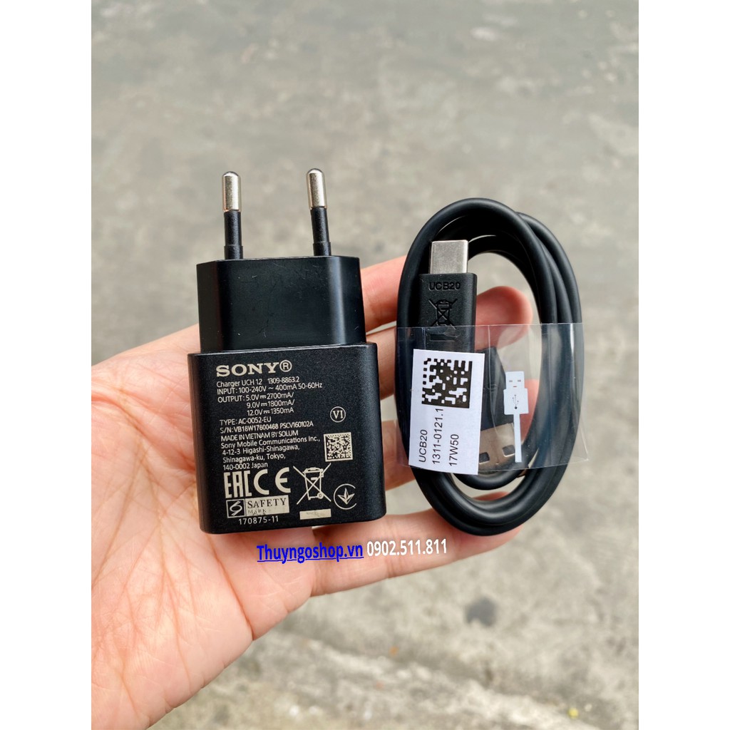 Bộ sạc nhanh UCH12+UCB20 bóc máy chính hãng Sony