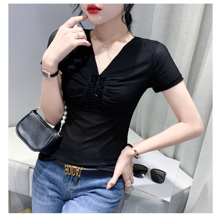 X82145 Áo thun ngắn tay nữ hè hàng nhập