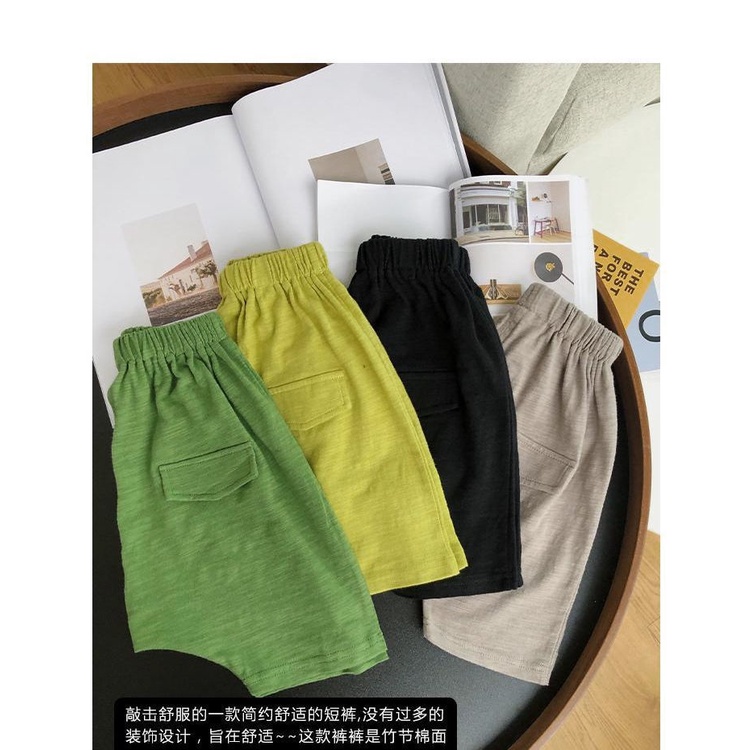 [Babycat Hàng Có Sẵn Bán Chạy Quần Short Harem Cotton Dáng Rộng Phong Cách Nhật Hàn Thời Trang Mùa Hè Giản Dị Dành Cho Bé Trai