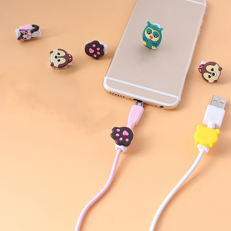 Phụ Kiện Bảo Vệ Đầu Dây Cáp Hình Hoạt Hình Dễ Thương