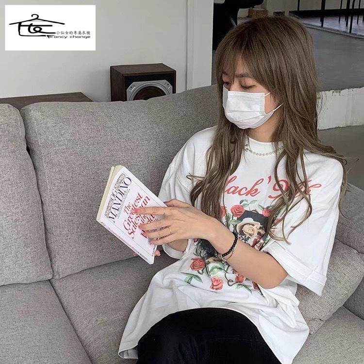 Áo Thun Trắng Tay Ngắn Dáng Rộng Thời Trang Mùa Hè Dành Cho Nữ