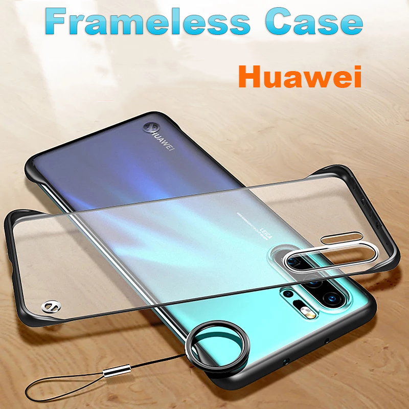 Ốp lưng PC siêu mỏng chống sốc có nhẫn cho Huawei Y7A Y9 Y7P Y6P P40 P30 Plus Mate 30 20 Pro Lite Prime 2019