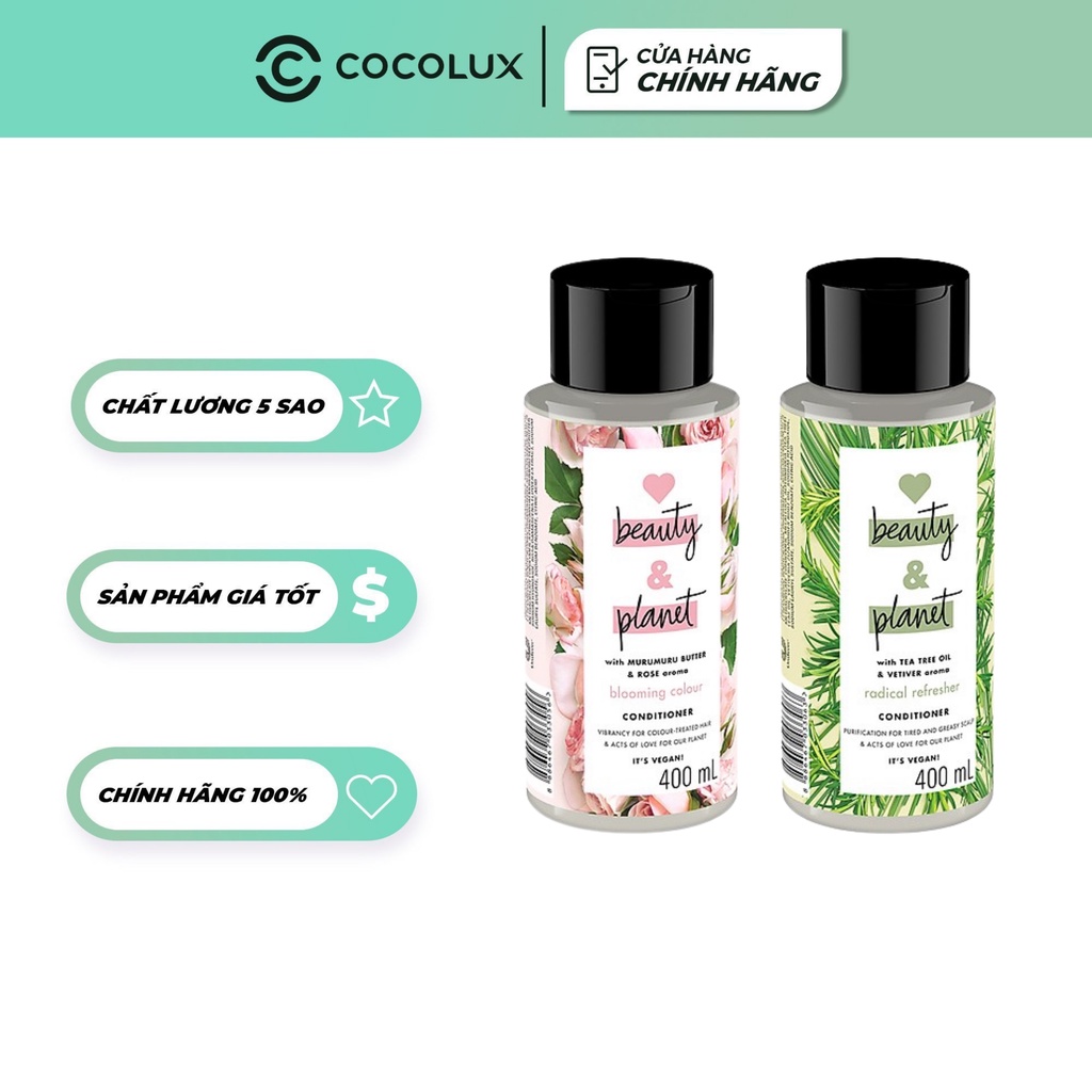 Dầu Xả Love Beauty And Planet Detox Tóc Dầu Bết 400ml Cocolux