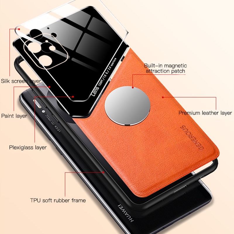 Ốp điện thoại phối da gắn nam châm thích hợp cho iPhone 11 Pro Max 6s 6 7 8 Plus X XR Xs Max