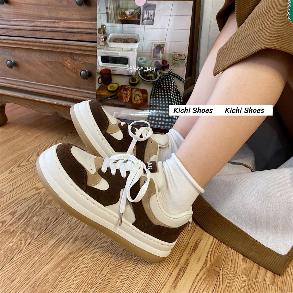 Giày thể thao nữ đế độn đế bánh mì tăng chiều cao phong cách ulzzang Hàn Quốc 2169 - Kichi Shoes