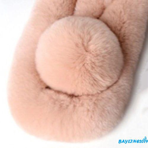 Khăn quàng cổ phối lông thỏ giữ ấm thời trang