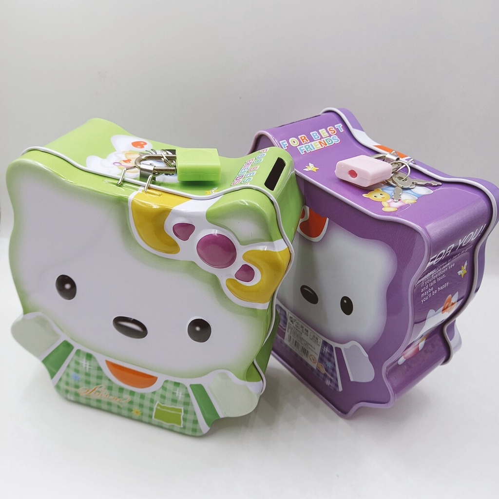 Két Sắt Tiết Kiệm Tiền Cho Bé, Két Sắt Mini Hình Hello Kitty Siêu Đáng Yêu