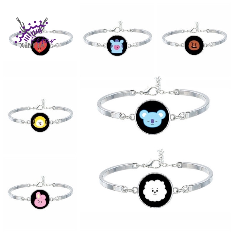 Bts Kpop Bt21 Metal Bracelet Fetar