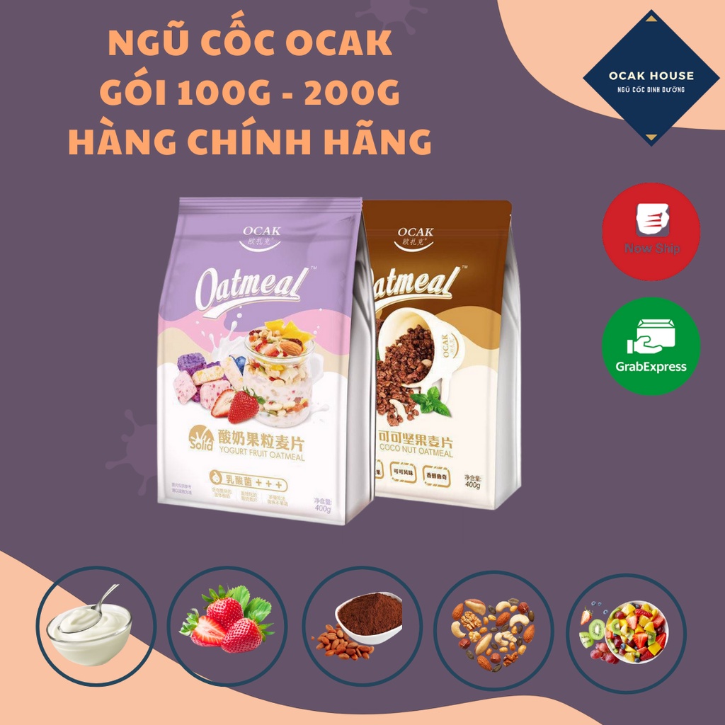 Ngũ cốc giảm cân viên sữa chua hoa quả Ocak/Ngũ cốc ăn kiêng với granola siêu hạt cùng hoa quả dinh dưỡng OCAK HOUSE