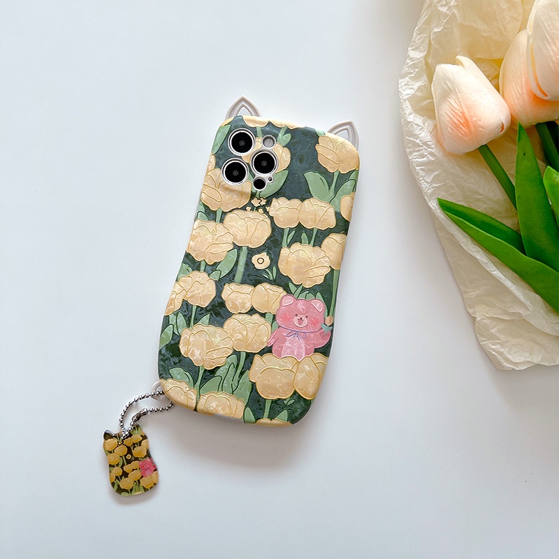 Ốp Điện Thoại TPU Mềm Họa Tiết Bông Hoa 3D Cho iPhone 13 11 12 Pro Max 12Pro 13Pro X XS Max XR 7 8 Plus